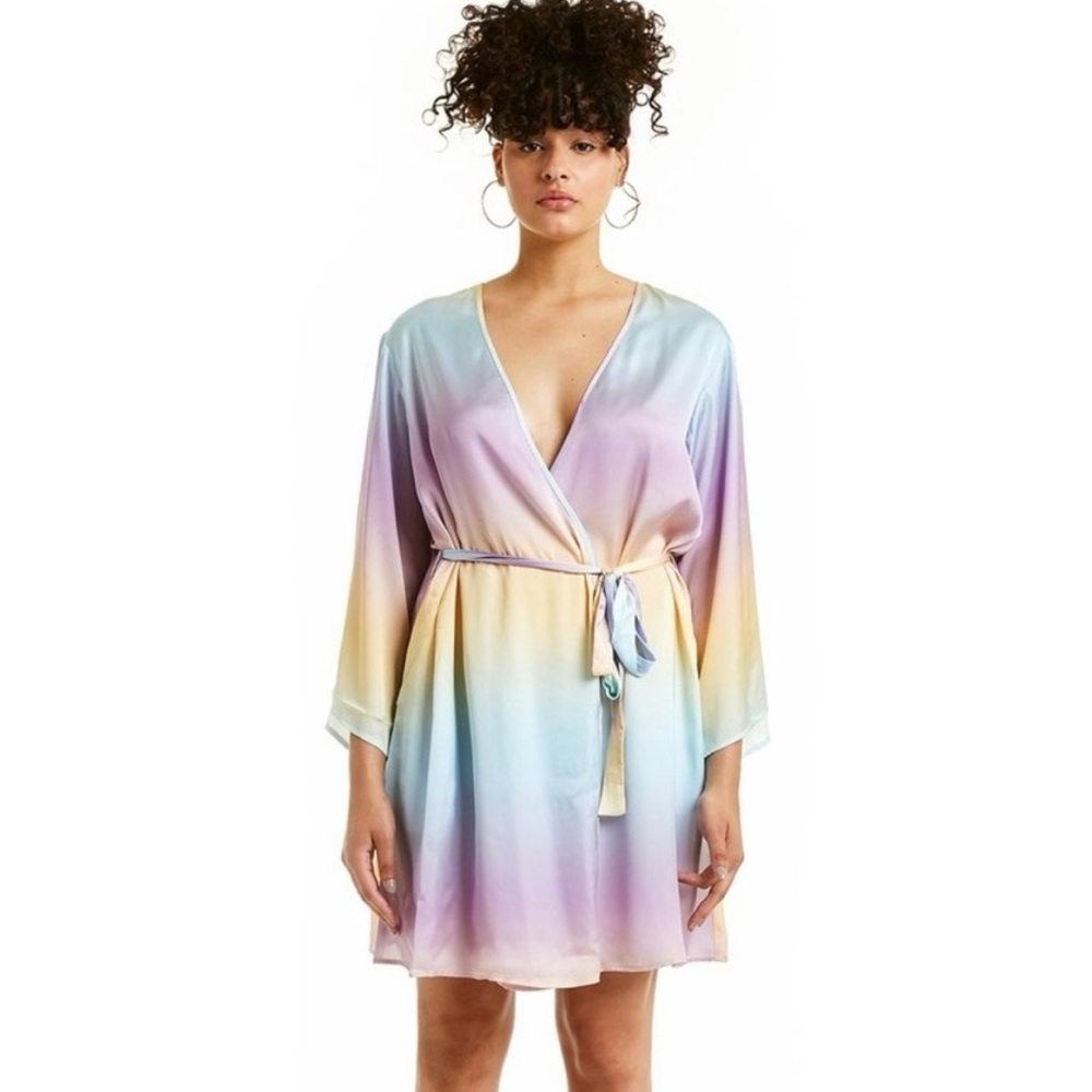 Amanda Uprichard Pastel Ombre Kimono Robe